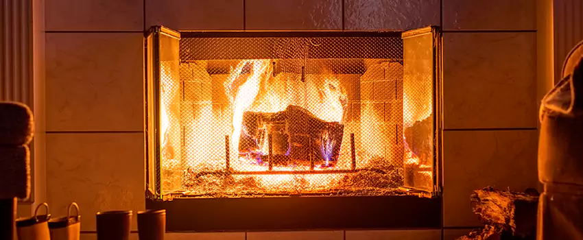 Mendota Hearth Landscape Fireplace Installation in Water Town, Massachusetts