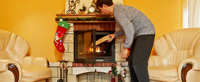 Rusted Metal Fireplace Restoration in Water Town, Massachusetts